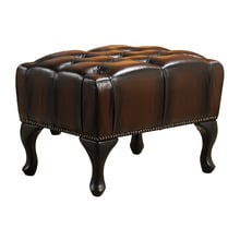 Alastair Leather Footstool
